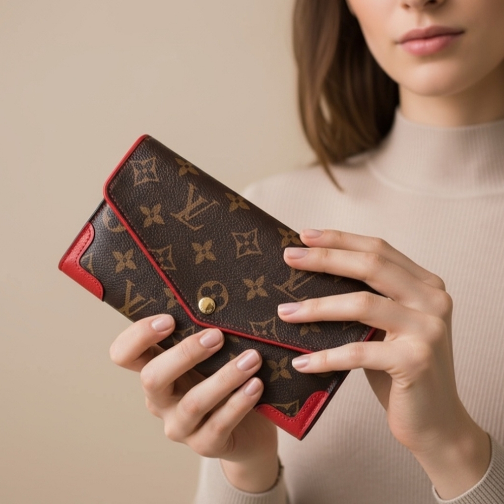 COA 💞 LOUIS VUITTON MONOGRAM CANVAS SARAH RETIRO WALLET